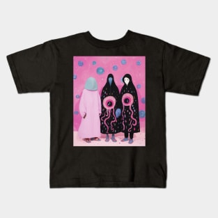 Weird Pink Ghoul Art - Unusual Weirdcore  Illustration Kids T-Shirt